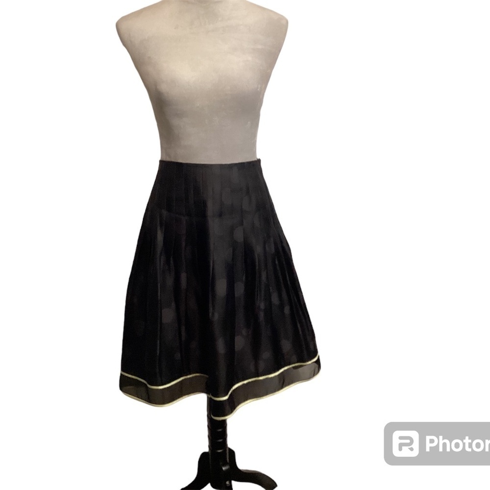 Kay Unger Skirt Vintage Silk Special Event Glam Crinoline Black NYE Womens SZ 16